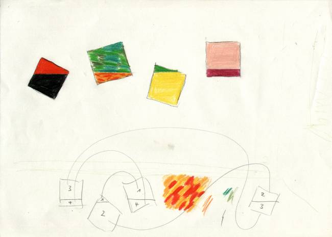 Skizzenblatt zu "Paarweise"