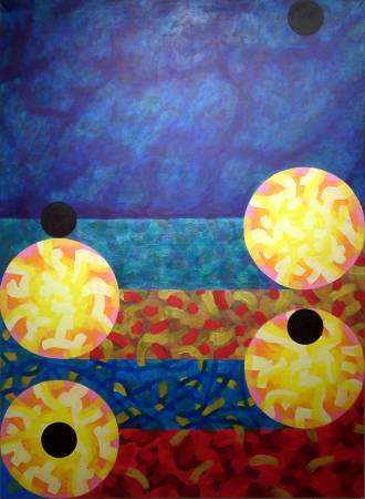 Vier Zentren (horizontal)